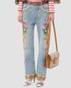 Valentino Valentino Women's Embroidered Denim Pants - 6