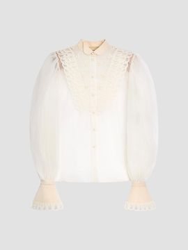 Valentino Valentino Women's Embroidered Organza Shirt