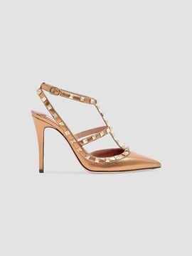 Valentino Valentino Women's Rockstud 100MM Pumps in Laminated Nappa Leather