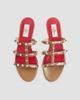 Valentino Valentino Women's Rockstud Laminated Nappa Slide Sandals - 4