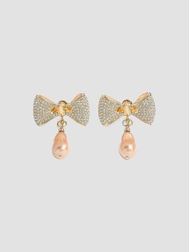 Valentino Valentino Women's San Fin Metal Earrings with Swarovski Crystals and Pearls