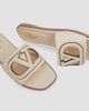 Valentino Valentino Women's Vlogo Cut-Out Calfskin Slide Sandals - 5