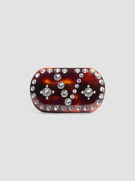 Valentino Valentino Women's VLogo Signature Hair Clip in Resin, Metal and Crystals