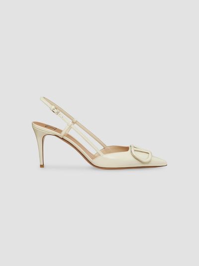 Valentino Valentino Women's Vlogo Signature Patent Leather Slingback Pump 80mm