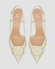 Valentino Valentino Women's Vlogo Signature Patent Leather Slingback Pump 80mm - 4