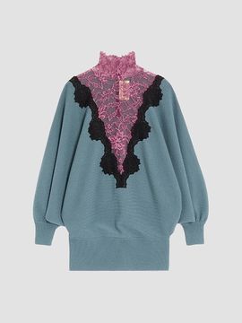 Valentino Valentino Women's Wool Sweater with Lace