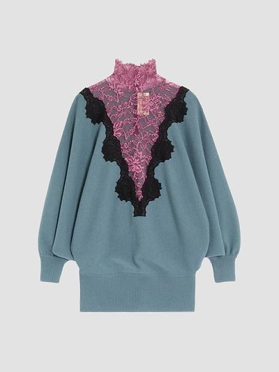 Valentino Valentino Women's Wool Sweater with Lace