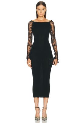 Valentino Valentino Wool Viscose Midi Dress