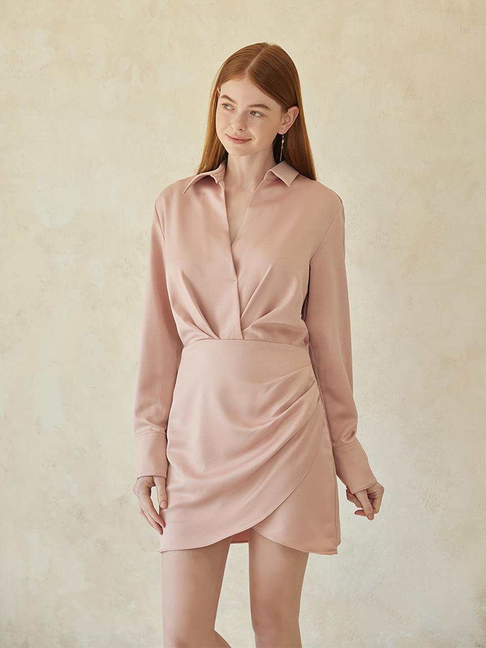 VALLO DE NERA Lia Shirts Dress (Indi Pink)