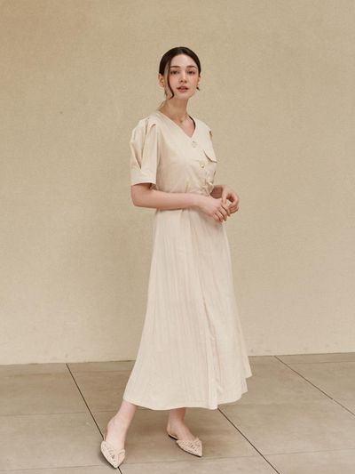 valluat Bell Puff Dress_2 Colors