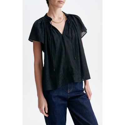 Vanessa Bruno Vanessa Bruno Halisson Gathered Tie-Neck Blouse