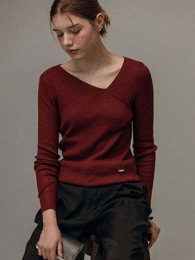 VANILLAKNIT Charming slim wool cut out knit