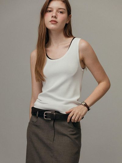 VANILLAKNIT Seosons basic sleeveless knit