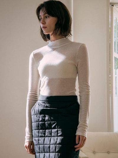vanone atelier A3503 frill turtleneck T-shirt_4 color