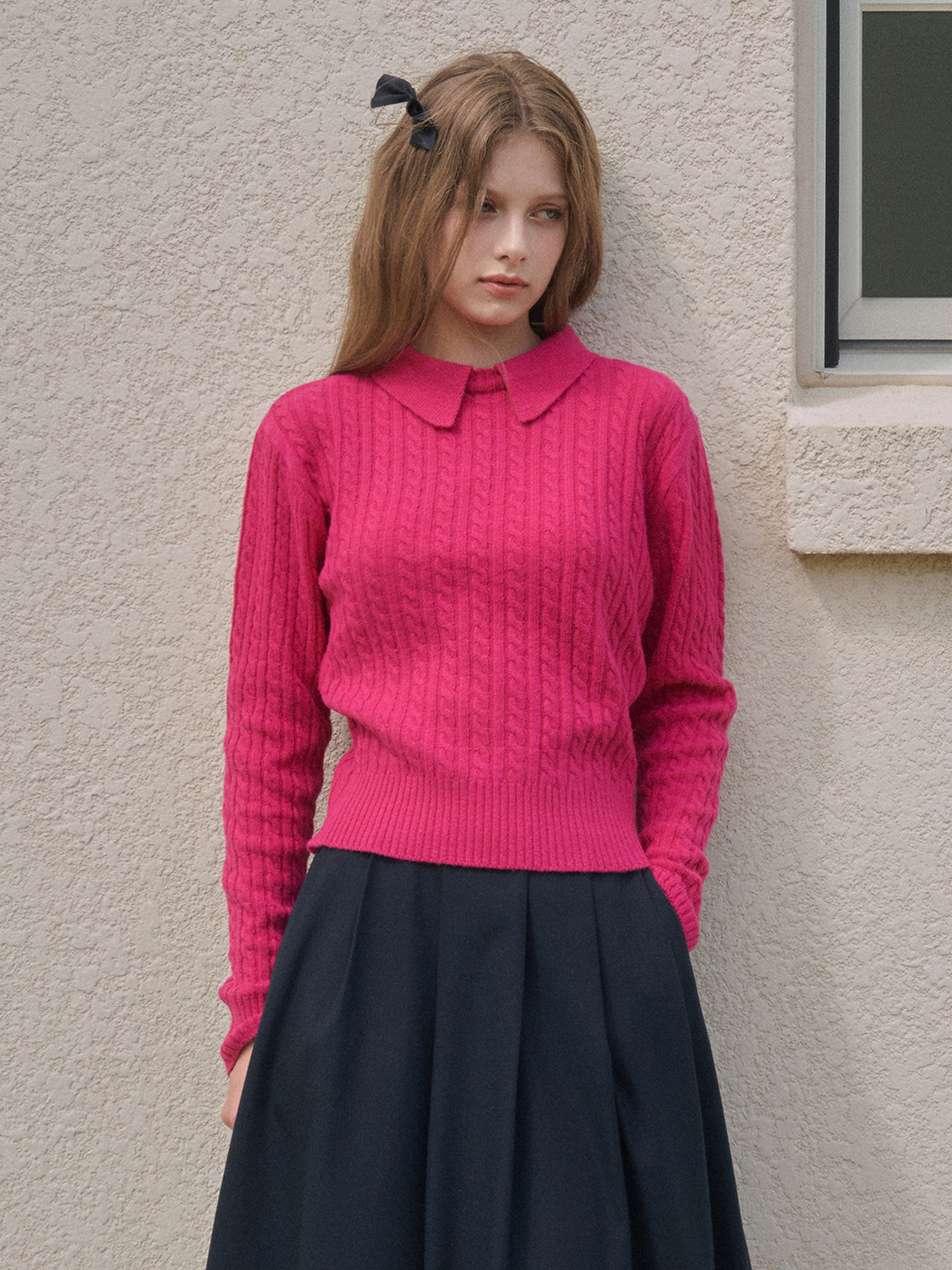 vanone atelier Cheri Collar Knit (Pink)