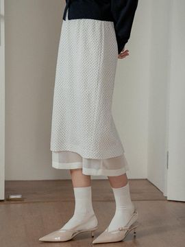 vanone atelier Dot BANDING Skirt (P3228)