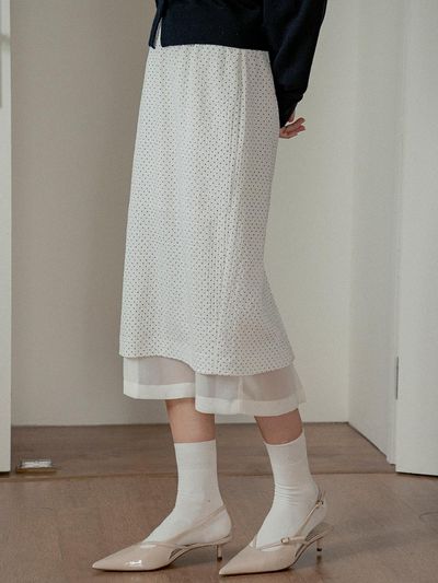 vanone atelier Dot BANDING Skirt (P3228)
