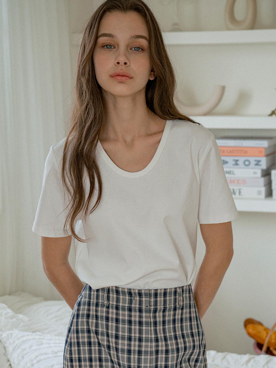 vanone atelier Essential U-Neck T-Shirt (A3508) _2 color
