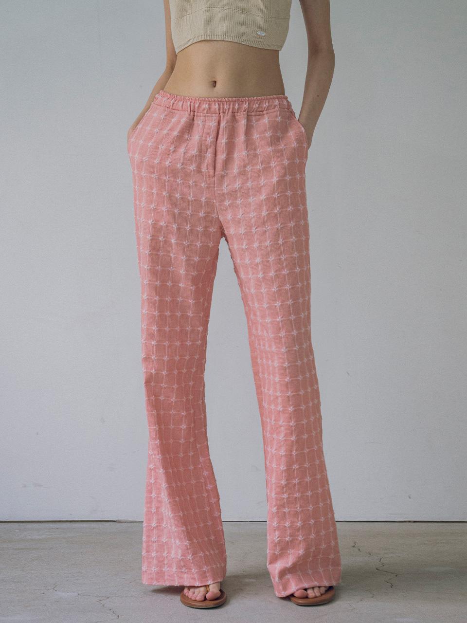 vanone atelier Flower Bootcut Pants (P3195) [Pink]
