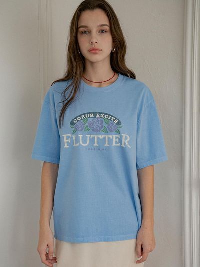 vanone atelier Flutter Pigment T-shirt (A3500) [Blue]