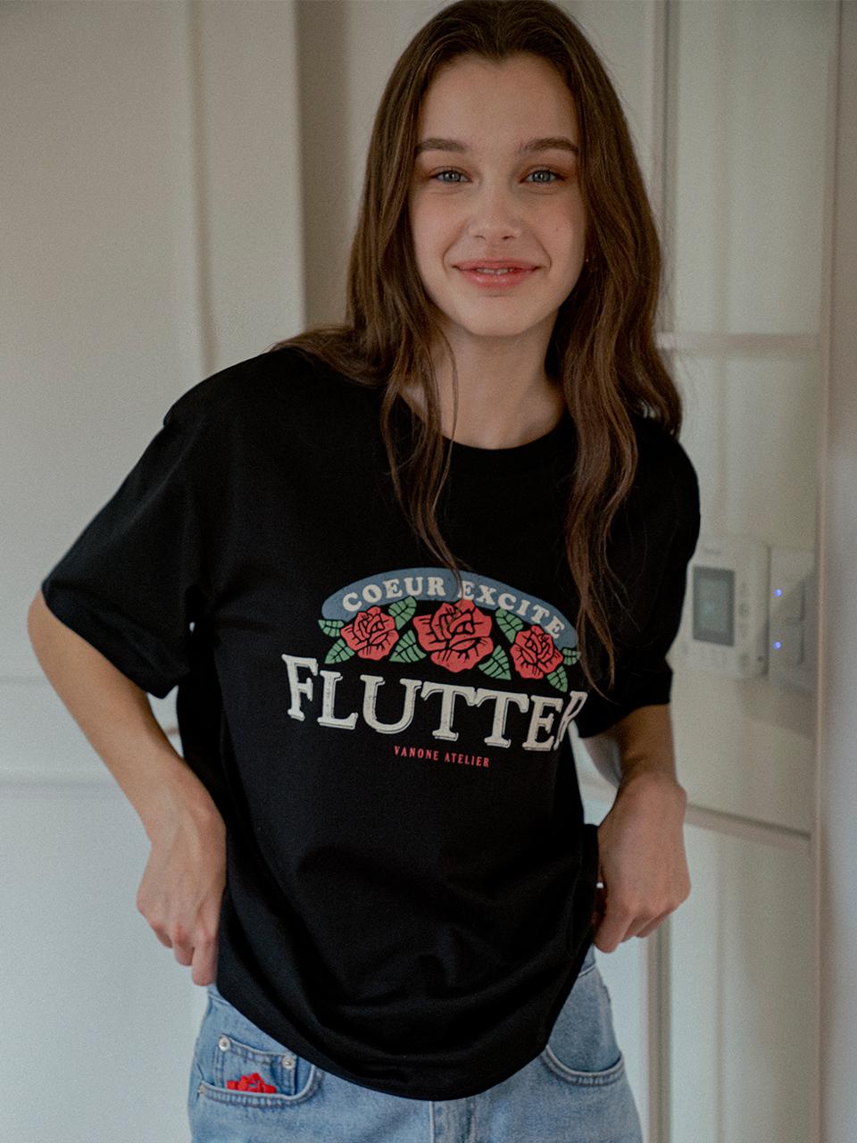 vanone atelier Flutter T-shirt (A3519) [Black]