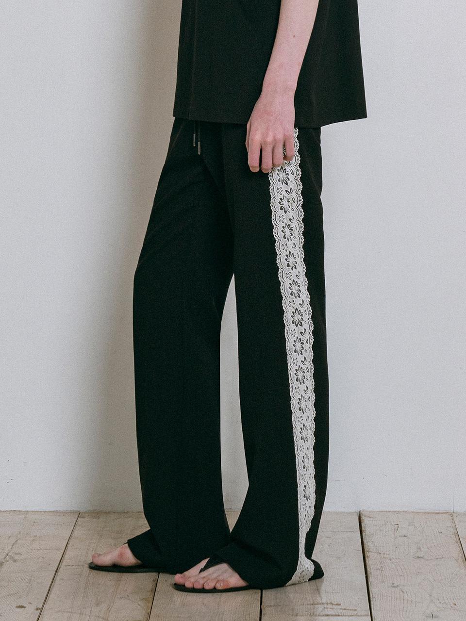 vanone atelier Lace Flare Pants (P3248) [Black]