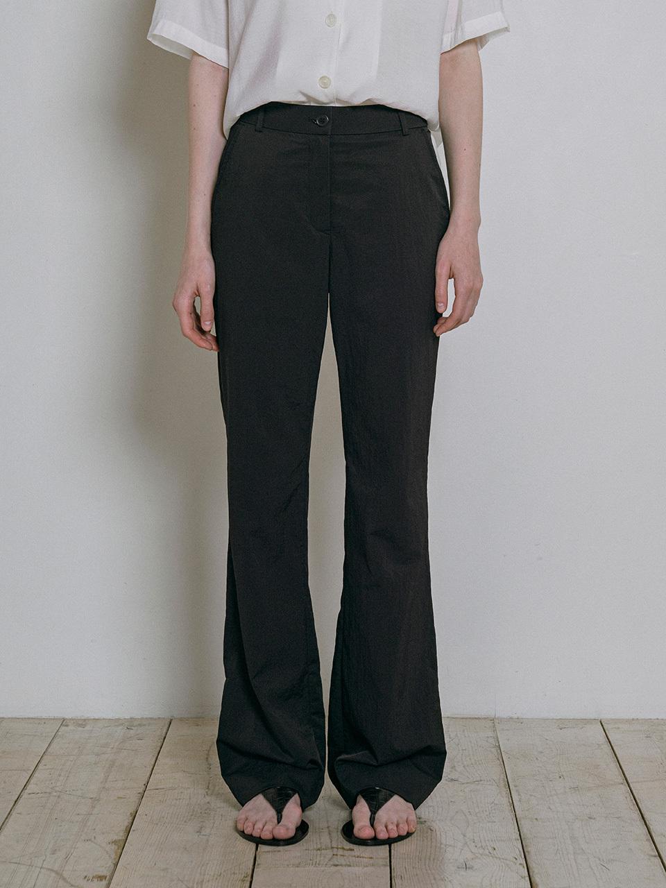 vanone atelier Nylon Bootcut Pants (P3252) [Black]