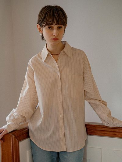 vanone atelier Overfit Stripe Shirt (A3515)