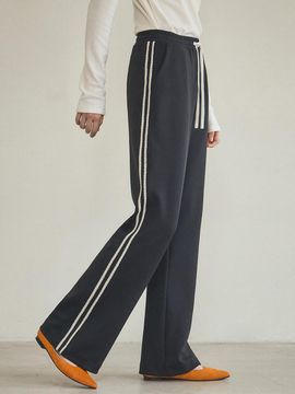 vanone atelier P3208 Lace Track Pants_Black
