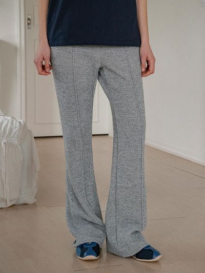 vanone atelier Pin-tuck Sweat Pants [Melange Gray] (P3231)