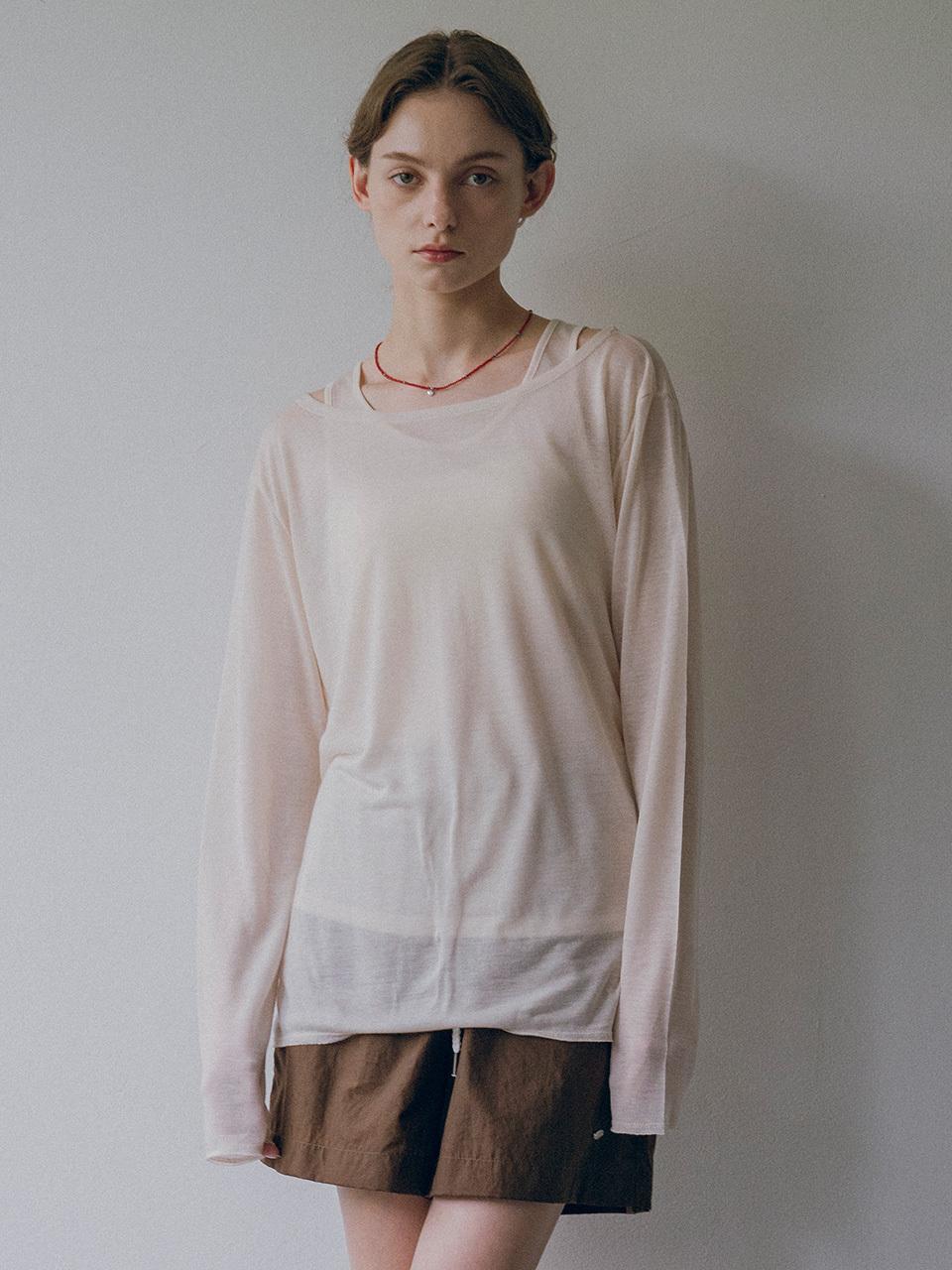 vanone atelier Sheer Boat Neck T-Shirt