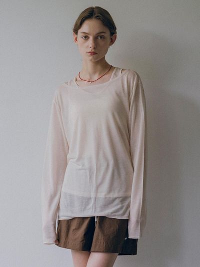 vanone atelier Sheer Boat Neck T-Shirt