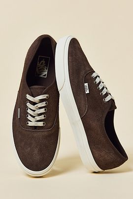 Vans Vans Authentic Hairy Suede Sneakers in Hiker Brown/ at Urban Outfitters