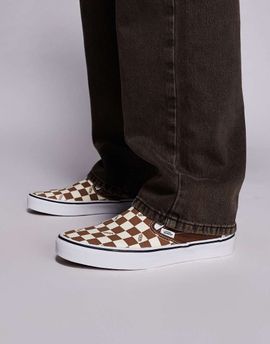 Vans Vans Classic slip-on checkerboard sneakers in brown