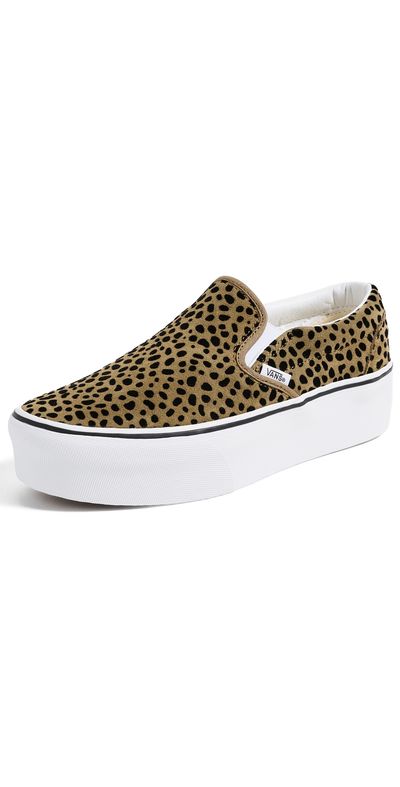 Vans Vans Classic Slip On Stackform Sneakers Spotted Olive Brown/Black M 6/ W