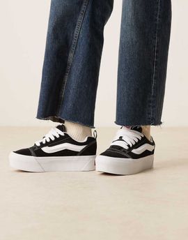 Vans Vans Knu Stack sneakers in black and white