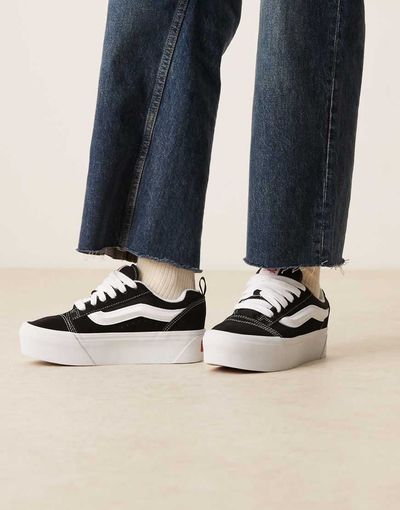 Vans Vans Knu Stack sneakers in black and white
