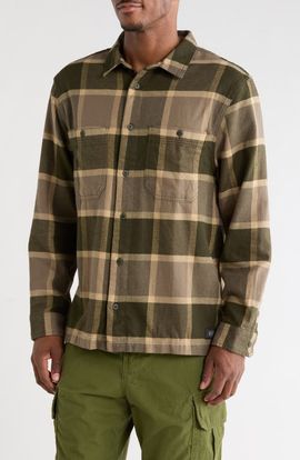 Vans Vans Larkspur Plaid Organic Cotton Flannel Button-Up Shirt