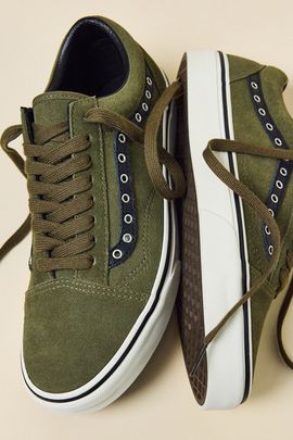 Vans Vans Old Skool Rivet Sneakers in Combat Olive/Black at Urban Outfitters