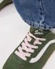 Vans Vans Super Lowpro sneakers in dark green with pink detailing - 4