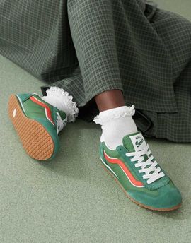 Vans Vans Super Lowpro sneakers in green and red