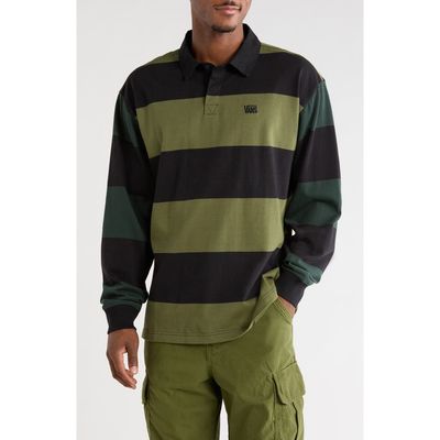 Vans Vans Two-Tone Ward Stripe Long Sleeve Rugby Polo