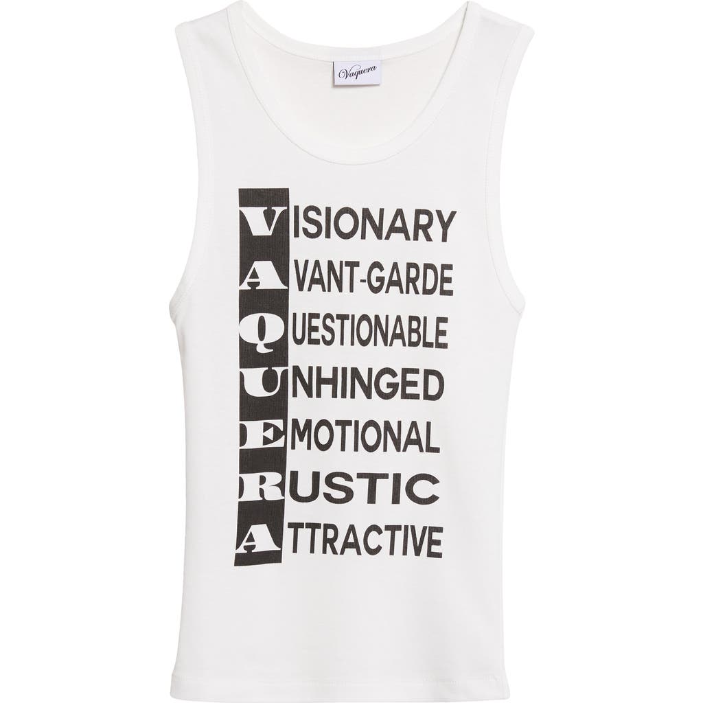 Vaquera Vaquera Anagram Logo Graphic Tank