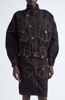 Vaquera Vaquera Asymmetric Denim Jacket