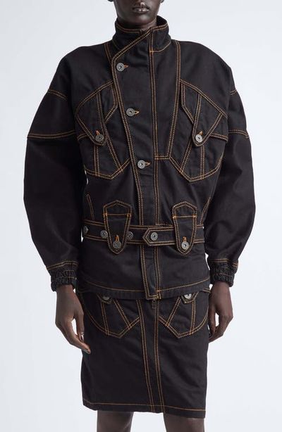 Vaquera Vaquera Asymmetric Denim Jacket