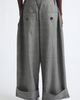 Vaquera Vaquera Baby Oversize Glen Plaid Wool Wide Leg Trousers - 3