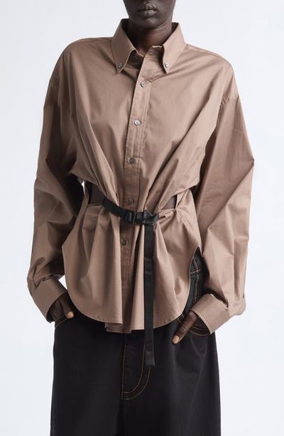 Vaquera Vaquera Belted Cotton Button-Down Shirt