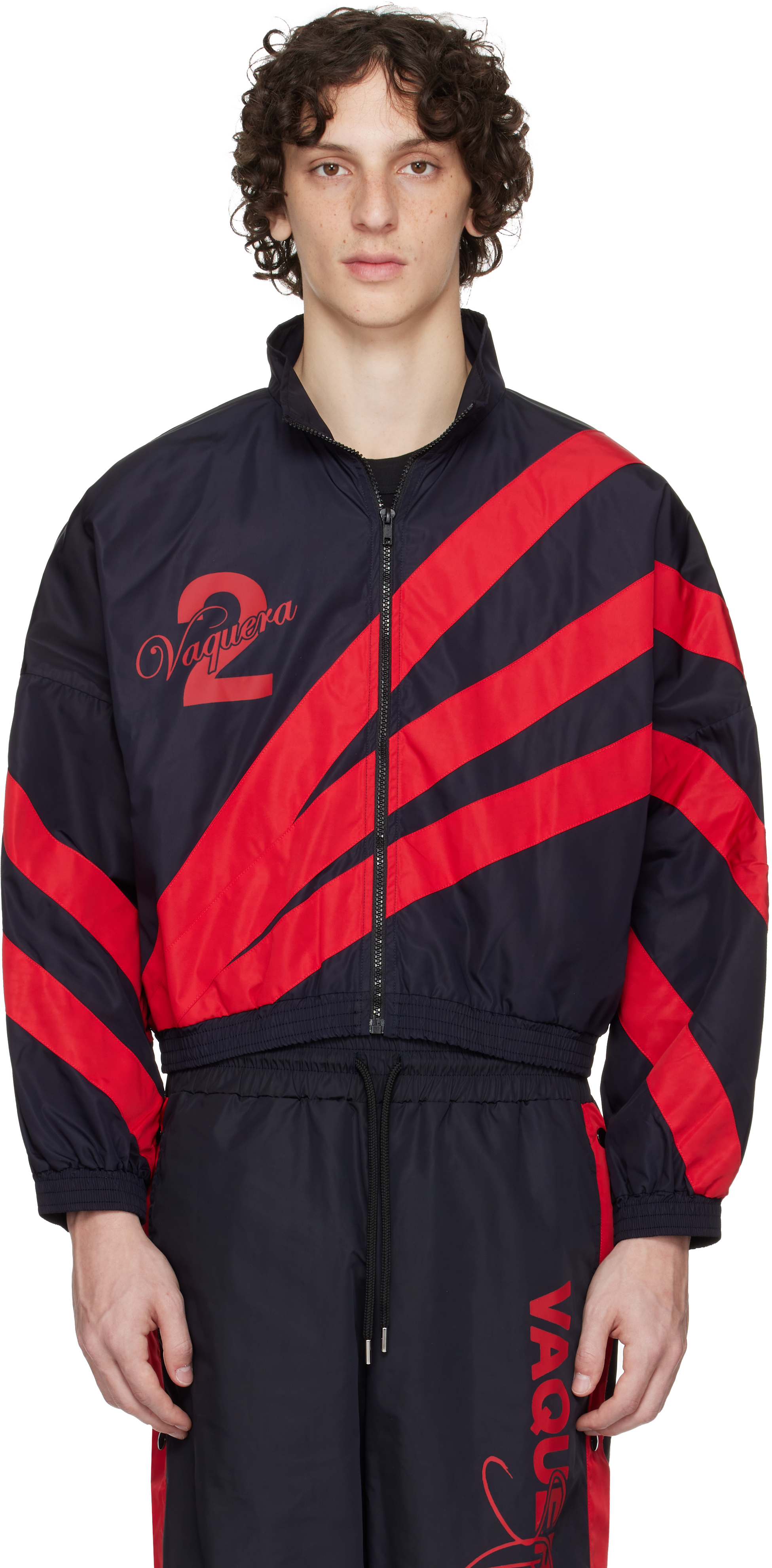 VAQUERA - Black & Red Windbreaker Jacket