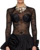 VAQUERA VAQUERA Black Lace Bullet Bra Bodysuit - 1
