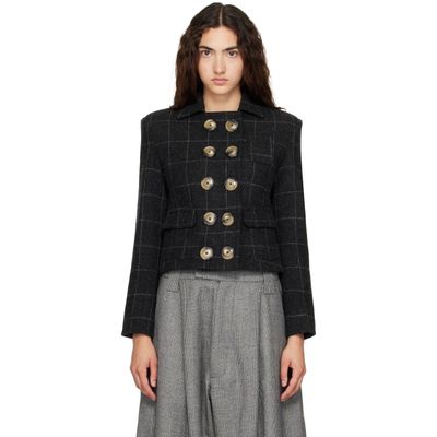 VAQUERA VAQUERA Black Melton Shrunken Blazer